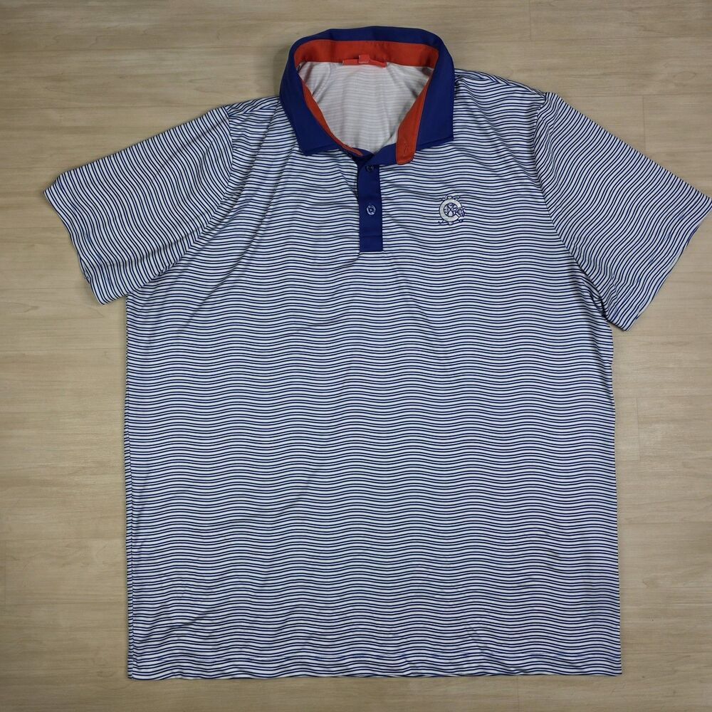 Redvanly Striped‎ Polo Golf Short Sleeve Shirt Stretch Performance Men's Size XL